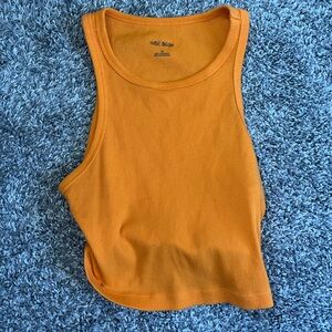 Bright orange cropped tank
